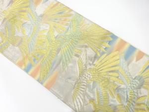 アンティーク　霞に鳳凰模様織り出し袋帯（材料）